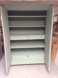 Megagrote Biedermeier kast "Olive Green"