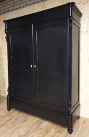 Antieke mahonie Biedermeier linnenkast / kledingkast Pure Black
