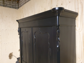 Antieke mahonie Biedermeier linnenkast / kledingkast Pure Black