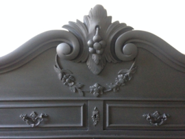 Antieke Biedermeier kuifkast / meidenkast "Pure Black"