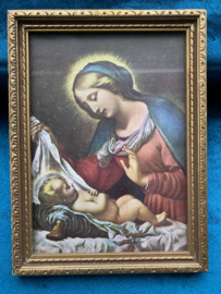Klein schilderijtje Maria met Jezus