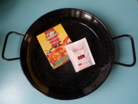 Paella pan zwart