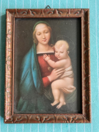 Schilderijtje Madonna met kind