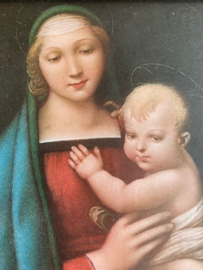 Schilderijtje Madonna met kind