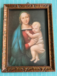 Schilderijtje Madonna met kind