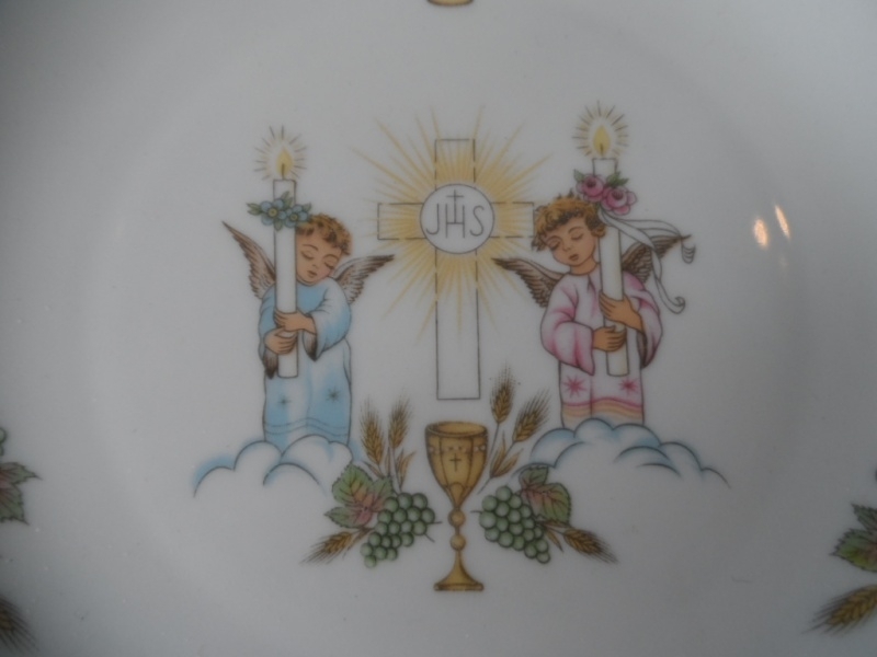 Oud communie of geboorte bord uit Duitsland JHS