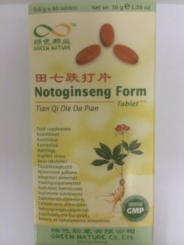 Tian qi die da pian - Notoginseng form