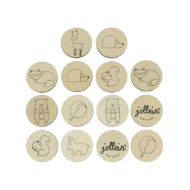 Jollein houten speelgoed memory forest friends | HOUTEN Jollein houten speelgoed memory forest friends | HOUTEN