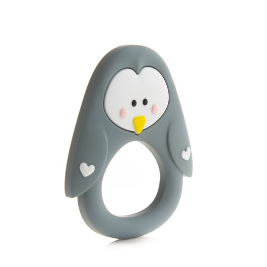 BIJTRINGEN EN RAMMELAARS | newbornmusthaves Mijn Eerste Natuurlijke Rubber Grijze Duif Baby Speelgoed
