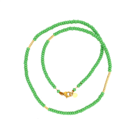 Basic  Necklace // Green Gold
