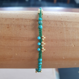 Scarlet bracelet // Turquoise Green