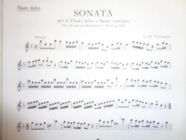 Telemann, Georg Phillip - Sonate in F-dur fûr Altblockflote und Basso continuo