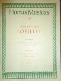 Loeillet, Jean Baptiste - Sonaten fur Blockflote Opus 1 (1-3)