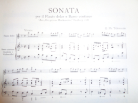 Telemann, Georg Phillip - Sonate in F-dur fûr Altblockflote und Basso continuo