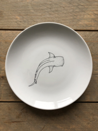 Bord walvis klein - Ø 20 cm