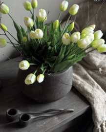 Zijde tulpen kort - wit