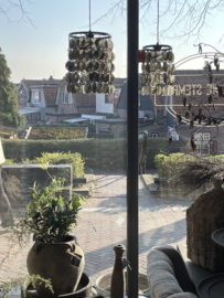 Hanglamp met grijze schijfjes