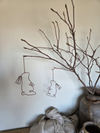 Konijn ijzerdraad hanger