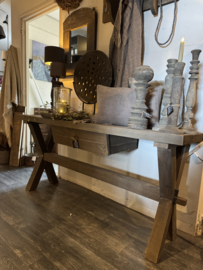 Sidetable X poot met laadje