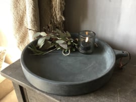 Schaal grijs majestic vintage groot