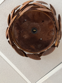 Plafondlamp ronde schijf - roest