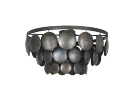 Plafondlamp zwarte schijf 40cm
