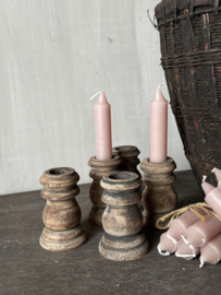 Houten kandelaartjes