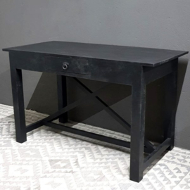 Oud houten vintage bureautafel