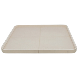 Vierkante tray Carmen croco beige