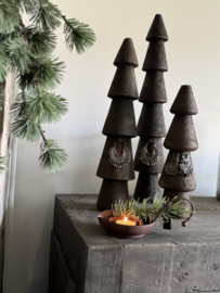 Houten kerstboom met ornament L