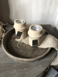 Waxinehouder majestic Taupe