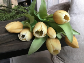 Bosje zachtgele tulpjes