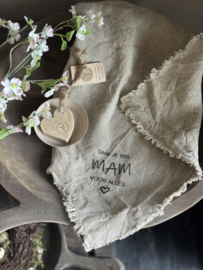 Shabby doek ‘dankjewel mam voor alles’