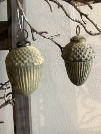 Ornament eikel L glas