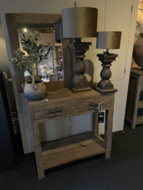 Spiegel be-uniq met stoere houten rand