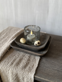 Houten schaaltje vierkant - M