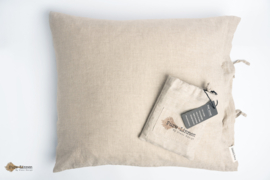 Kussensloop naturel strik