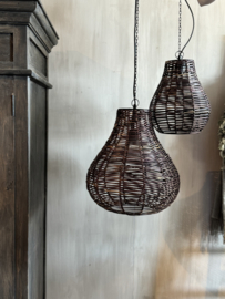 Hanglamp donker rotan L