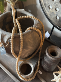 Beads string / deco ketting - goldenbelt - limestone