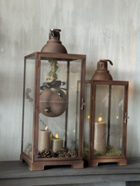 Metalen windlicht roest M