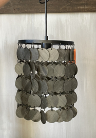 Grijs hanglampje met schijven