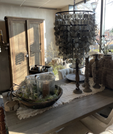 Hanglamp met grijze schijfjes