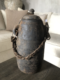 Houten pot met deksel