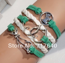 Armband: Affinity Fox Bracelet , Heart & Lovely Dog