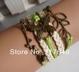 Armband: Butterfly & Branches and Leaves Bracelet