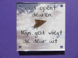 Geld opent deuren. Mijn geld vliegt de deur uit (Magneet 149-X)