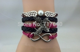 Armband: Wings Pearl Infinity