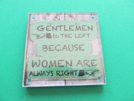 Gentlemen to the left because women are always right (Magneet 124)