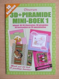 3D piramide mini boek 1: maak 18 kaarten