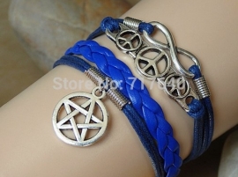 Armband: Pointed star Peace Infinity